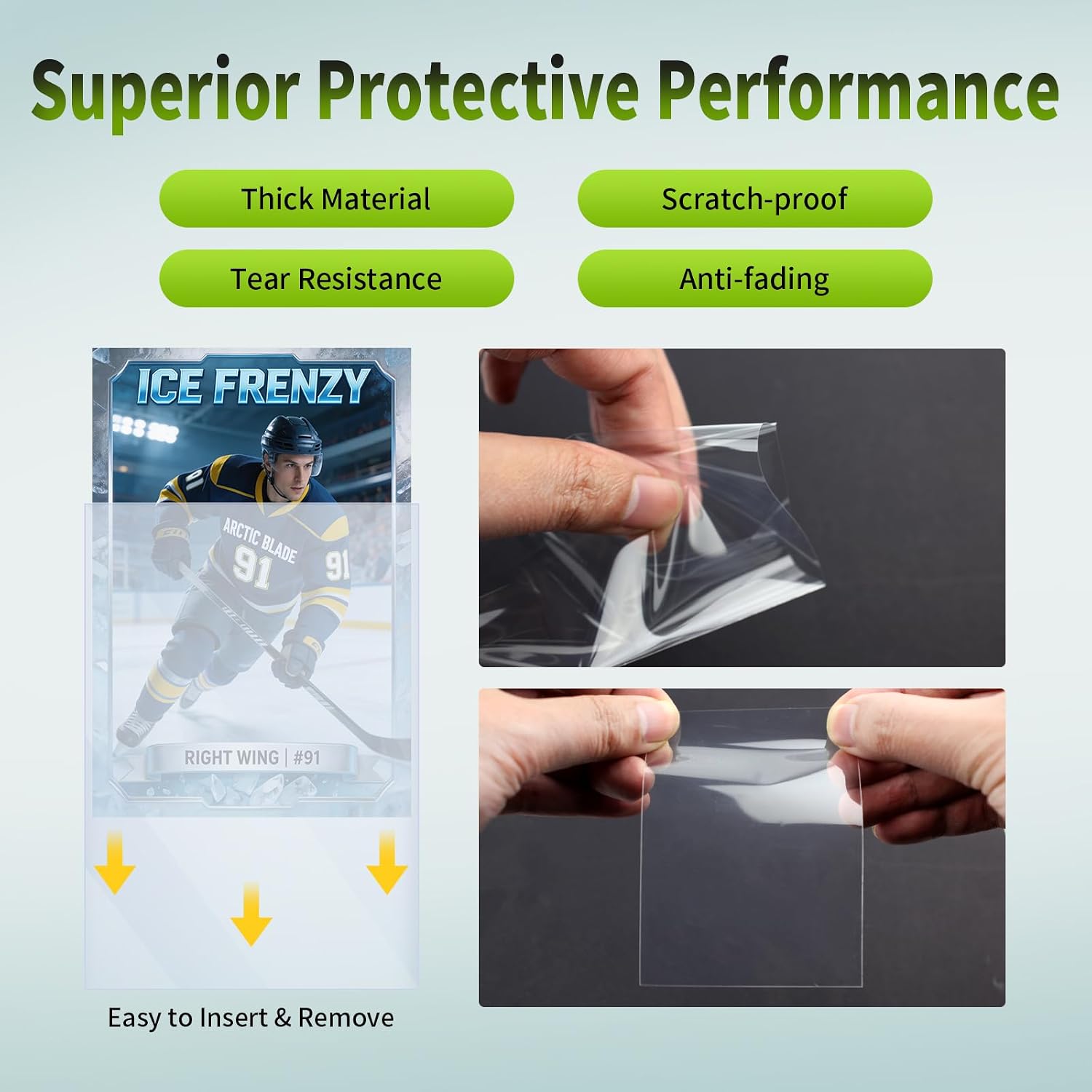 600 Counts Card Sleeves for Trading Cards, Soft Penny Sleeves Clear Baseball Card Protector Sleeve Perfect fit MTG