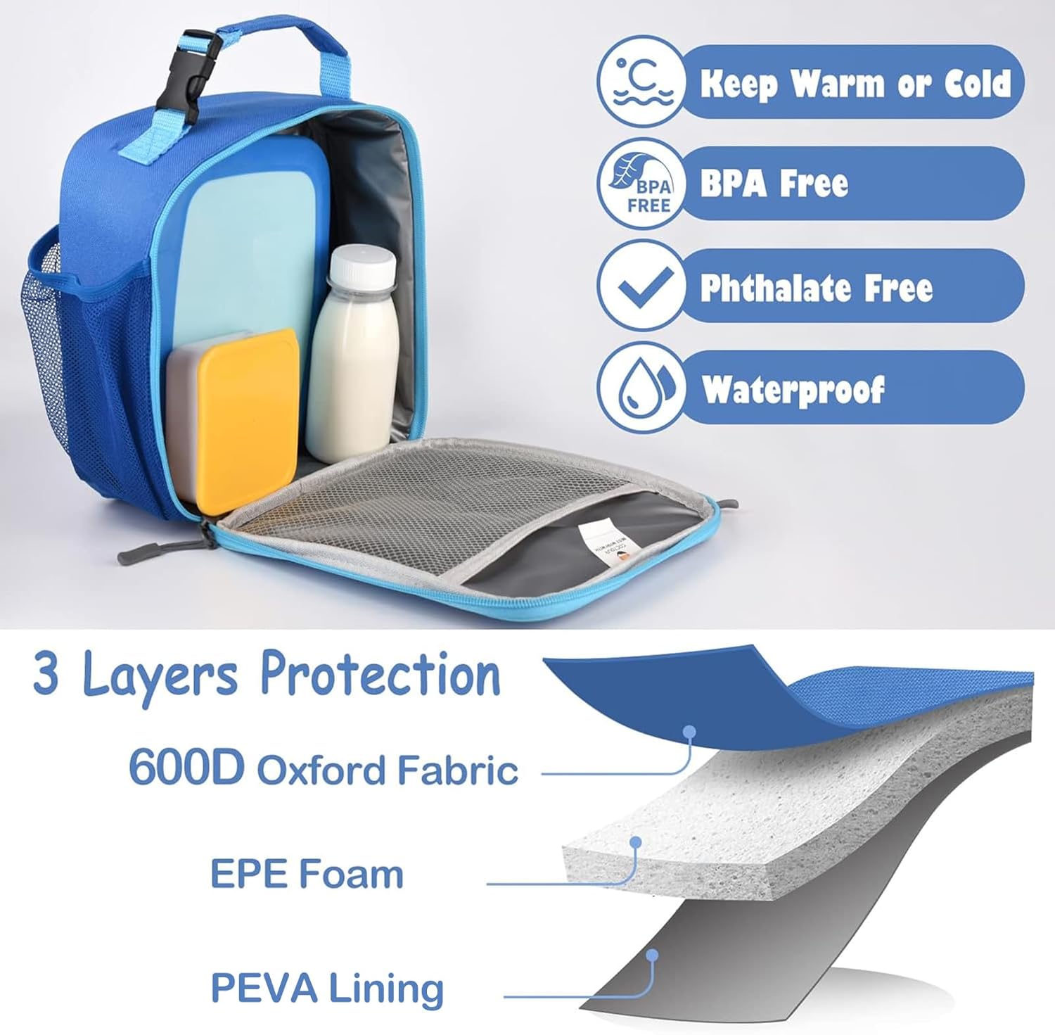 Lunch Box Kids,Premium Insulated Lunchbox for Girls Boys,Soft Mini Cooler Bag Back to School Thermal Reusable Lunch