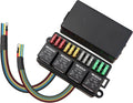 12V 12 Way Pre-Wired Fuse Relay Box Kit with 4 x 80A 4-Pin Relays