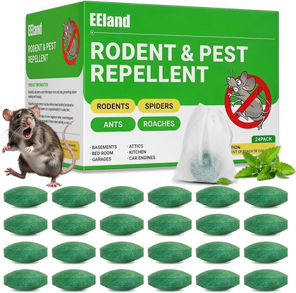 Mouse Rodent Repellent, Repellent Rodent Repellent Balls for Mouse Squirrel Rats Spider Roach Ant, Family & Pet-Safe