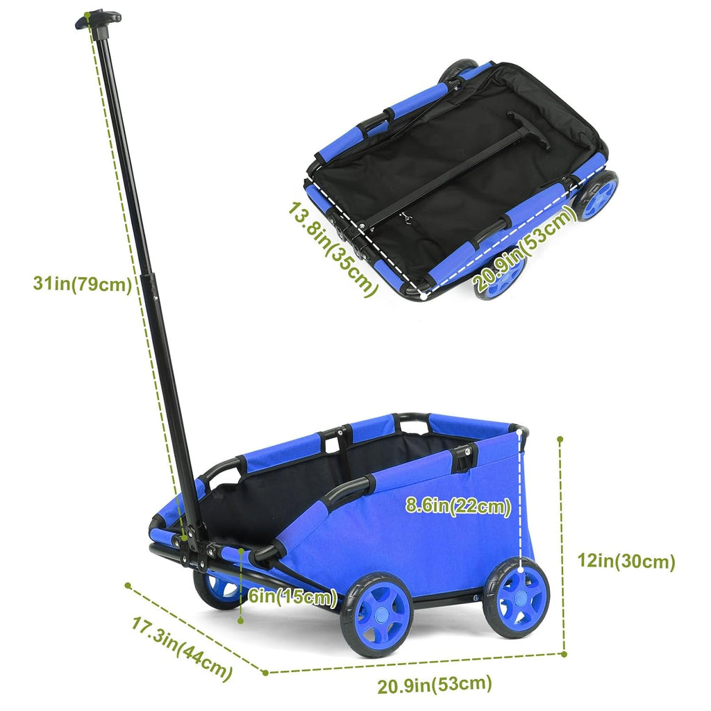 Mini Dog Strollers for Mini Pets, Foldable Multifunctional Shopping Carts with Extendable Pull Handle, Doggie Wagon