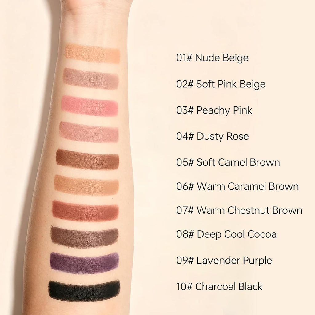 Matte Liquid Eyeshadow,High Pigment (01# Nude Beige)
