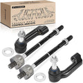 A-Premium Front Inner & Outer Tie Rod End Kit Fix Uneven Tire Wear