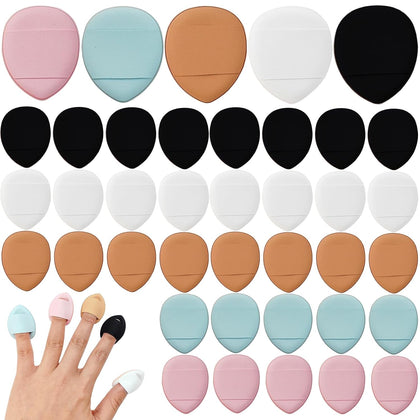 75PCS Finger Powder Puff Mini Makeup Sponge Soft Beauty Makeup Blender Puff for Foundation, Face Powder, Under Eye