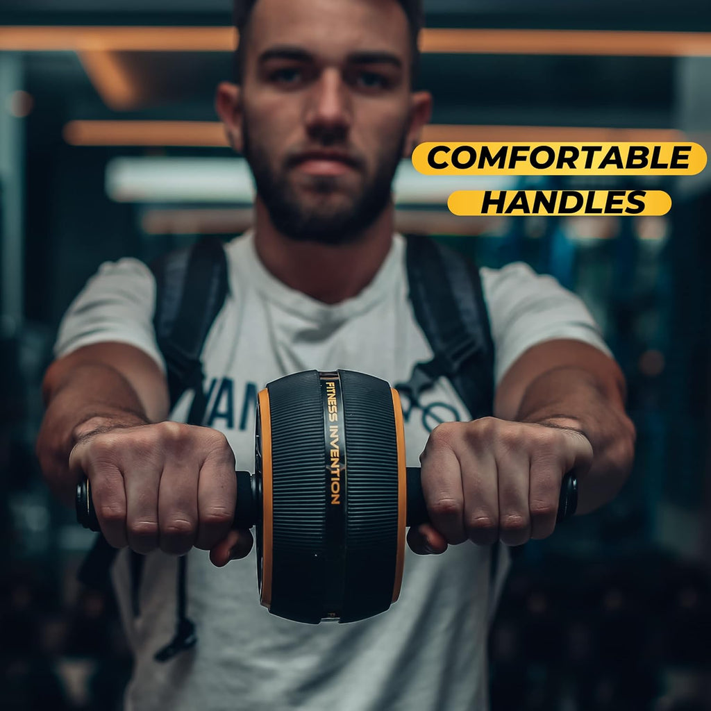 Ab Roller Wheel - Ab Wheel Roller & Knee Mat - Rueda Para Abdominales - Abdominal Wheel - Abs Roller for Men & Women