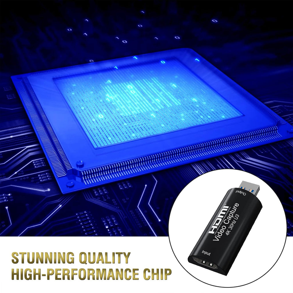 4K HDMI Video Capture Card, BIFALE (Full 1080P 60FPS Output) USB 3.0 Game Capture Card for Gaming, Recording or Live