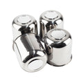 4Pcs 4.25" Stainless Trailer Wheel Center Caps, 4.29" H Chrome