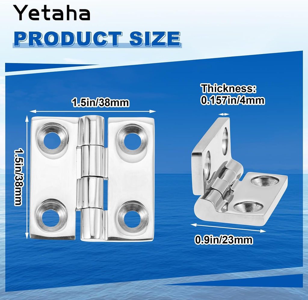 Yetaha Heavy Duty Stainless Steel Marine Grade Boat Hinges