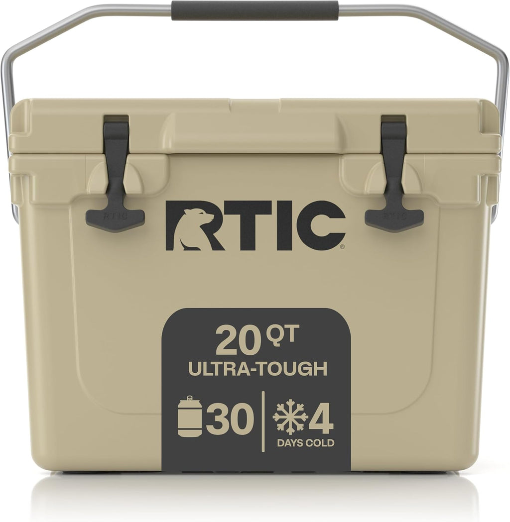 20 QT Ultra-Tough Hard Cooler | Portable Hard Ice Chest Box for Beach, Drinks, Camping, Picnic, Fishing, Boat and