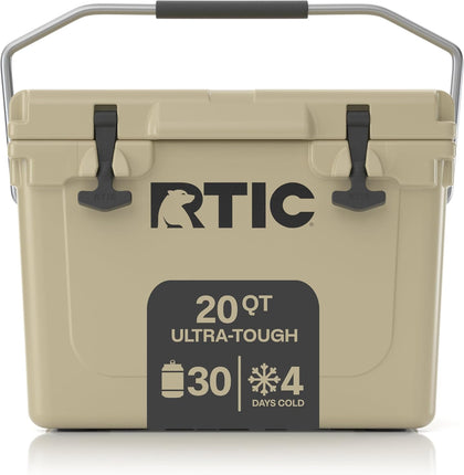 20 QT Ultra-Tough Hard Cooler | Portable Hard Ice Chest Box for Beach, Drinks, Camping, Picnic, Fishing, Boat and
