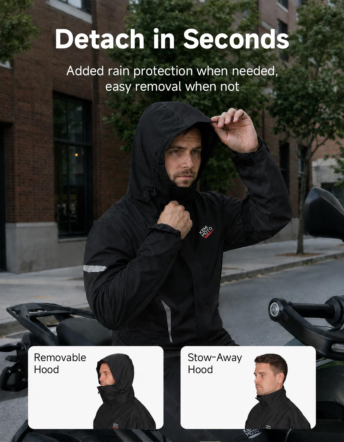 Motorcycle Rain Suits for Men with Dual Breathable System