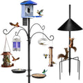92" Bird Feeding Station, Heavy Duty Bird Feeder Pole House Stand Mount Kit w/Squirrel Proof Baffle 4 Shepherds