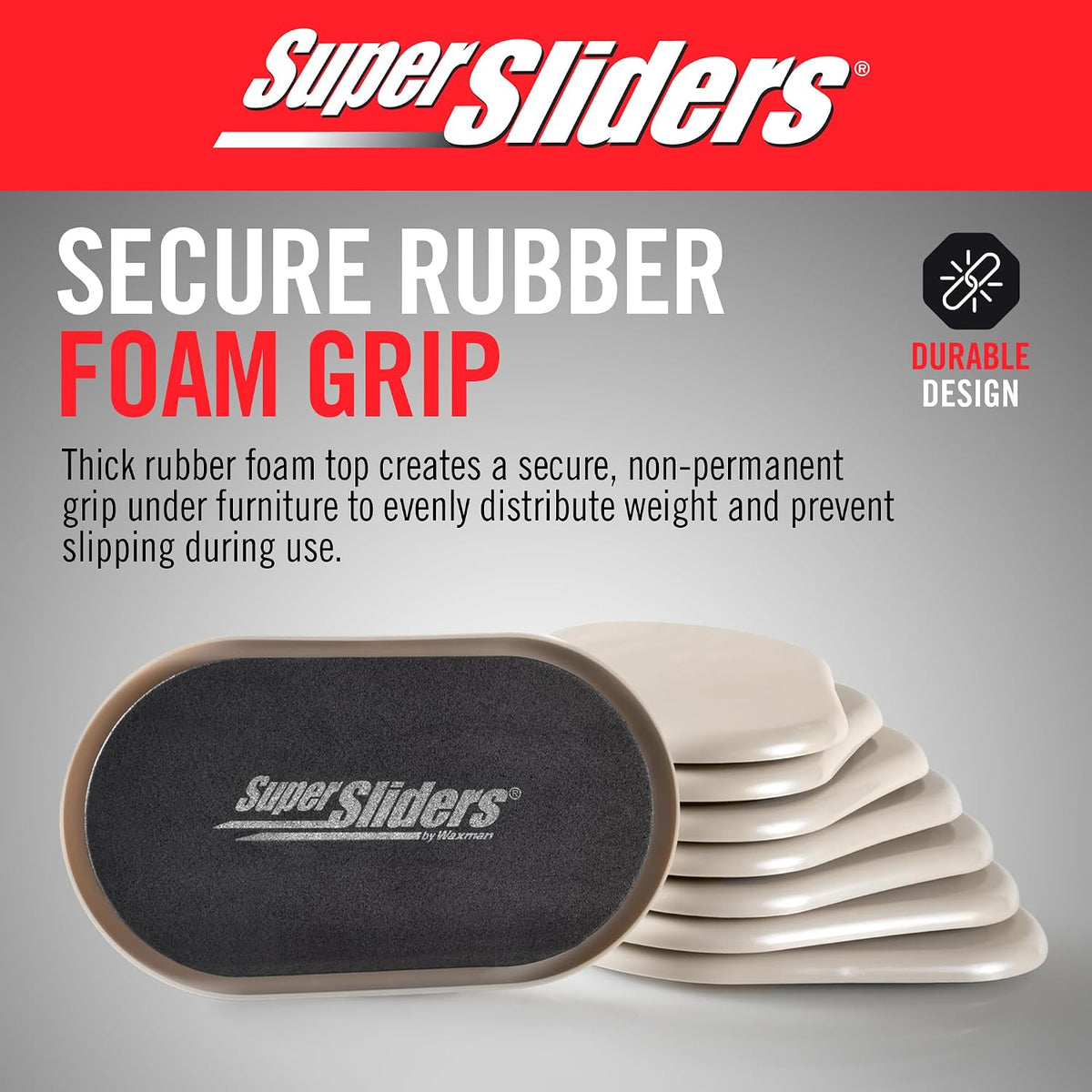 3-1/2" x 6" Small Oval Reusable Furniture Sliders for Carpet, Anti-Slip Protective Furniture Moving Pads for Beds