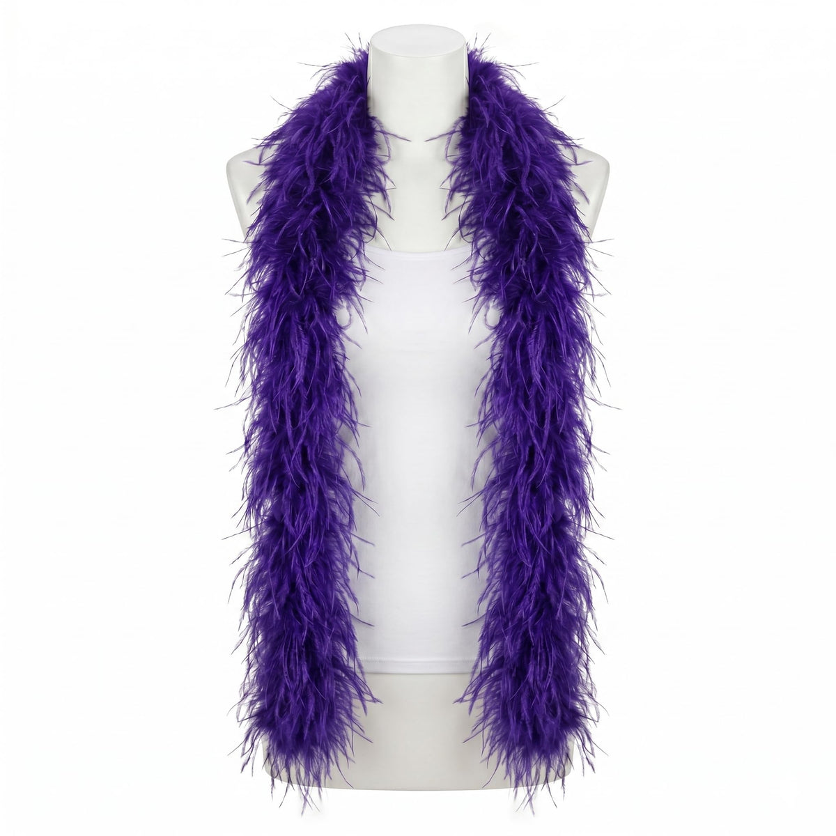 5 ply Purple Ostrich Feather Boas.