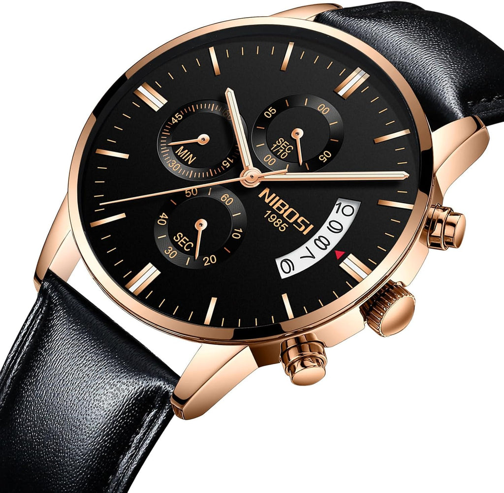 Men's Watch Analog Chronograph for Business, Sports & Daily Use | Quartz Watch Waterproof, Luminous, Date Fashionable