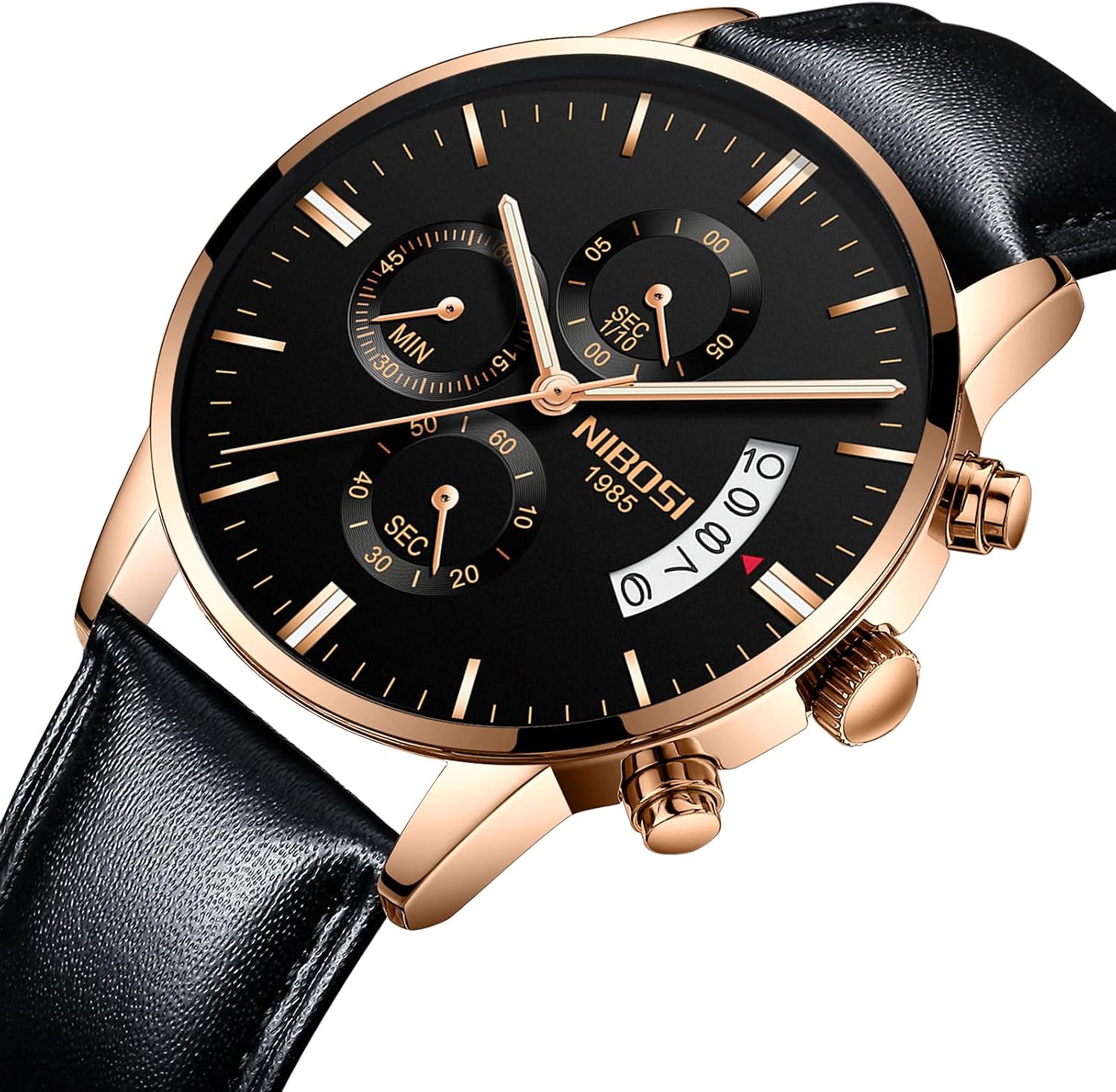 Men's Watch Analog Chronograph for Business, Sports & Daily Use | Quartz Watch Waterproof, Luminous, Date Fashionable