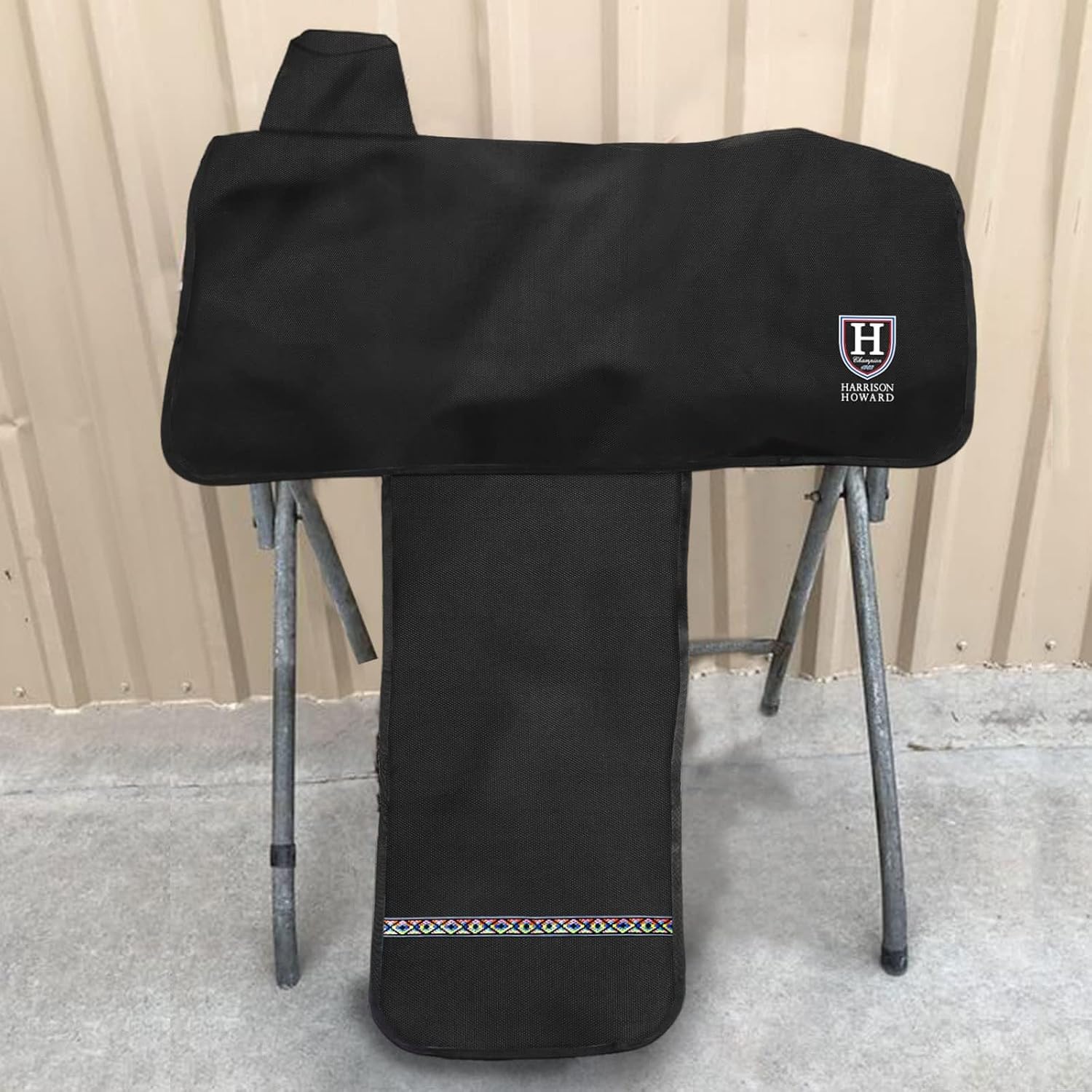 Soft Fleece Lining Water-Proof Long-Lasting Reliable Protection Western Saddle Cover-Black