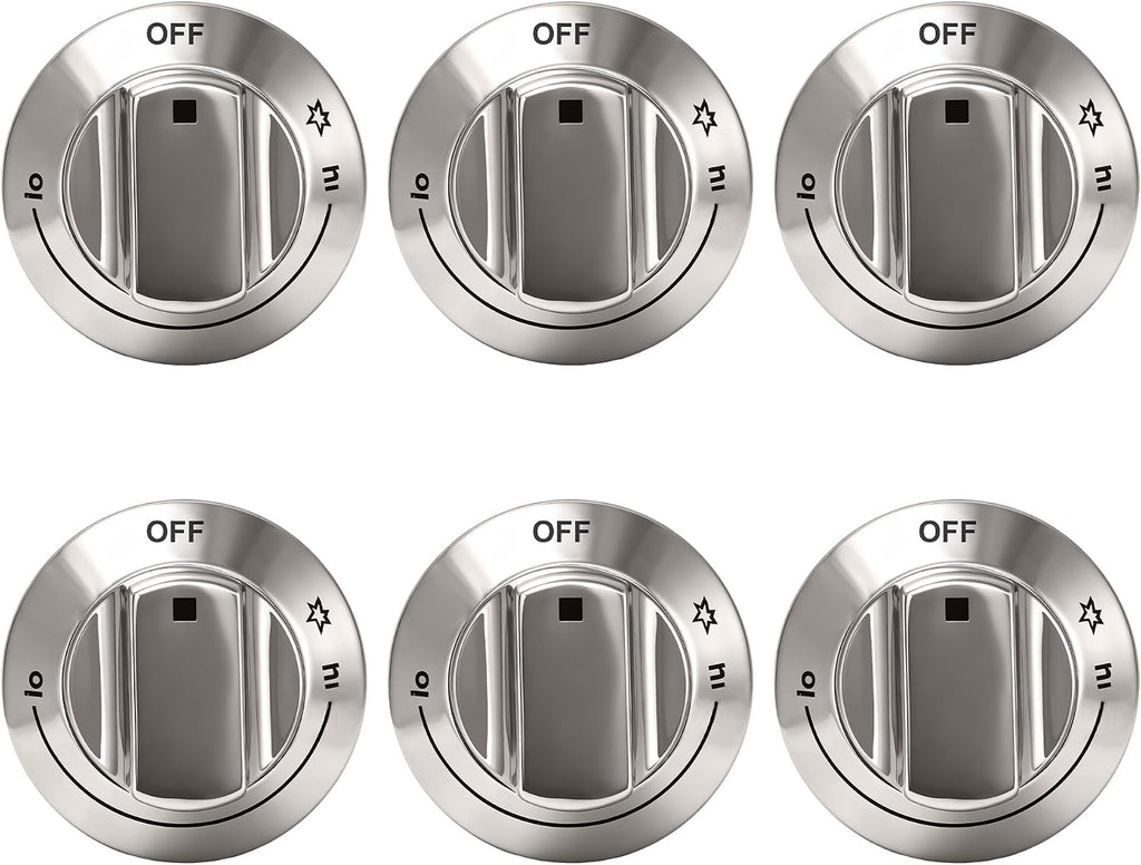 6PCS 318242275 Burner Control Knob Compatible with Electrolux
