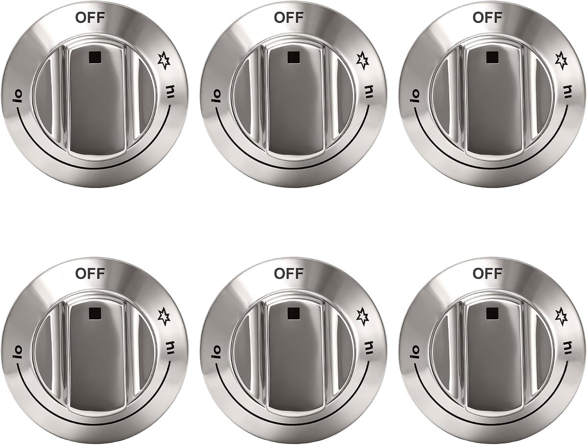 6PCS 318242275 Burner Control Knob Compatible with Electrolux
