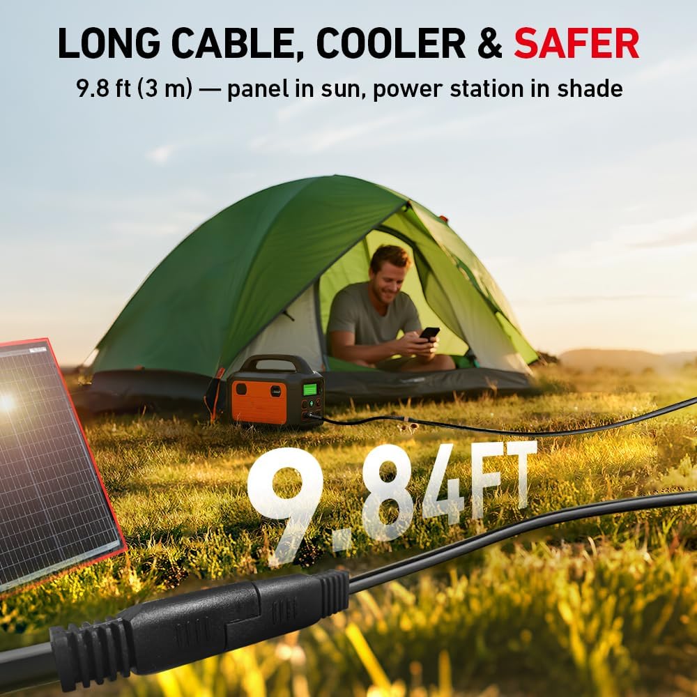 100W Portable Foldable Solar Panel Kit with Charge Controller | Folds to 18.9 x 26 in and weighs 5.3 lb; USB ports;