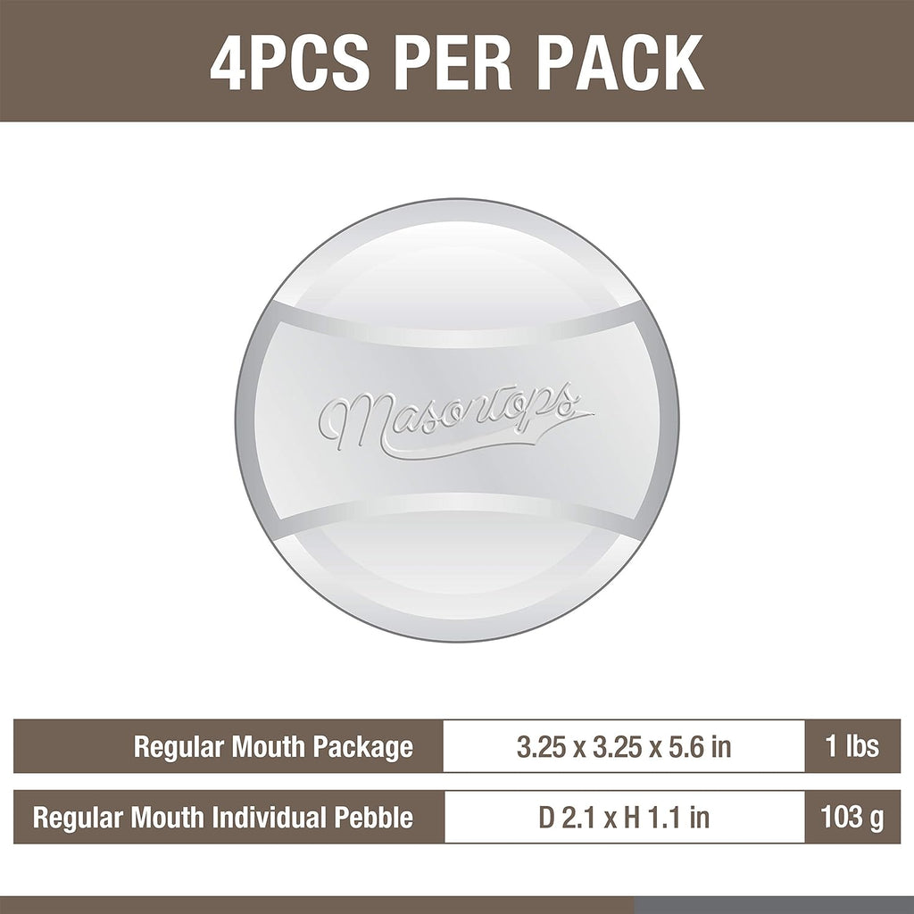 Pickle Pebble Glass Fermenting Weights - Pickling Fermentation Weight Set - Small Mouth Size For Mason Jar