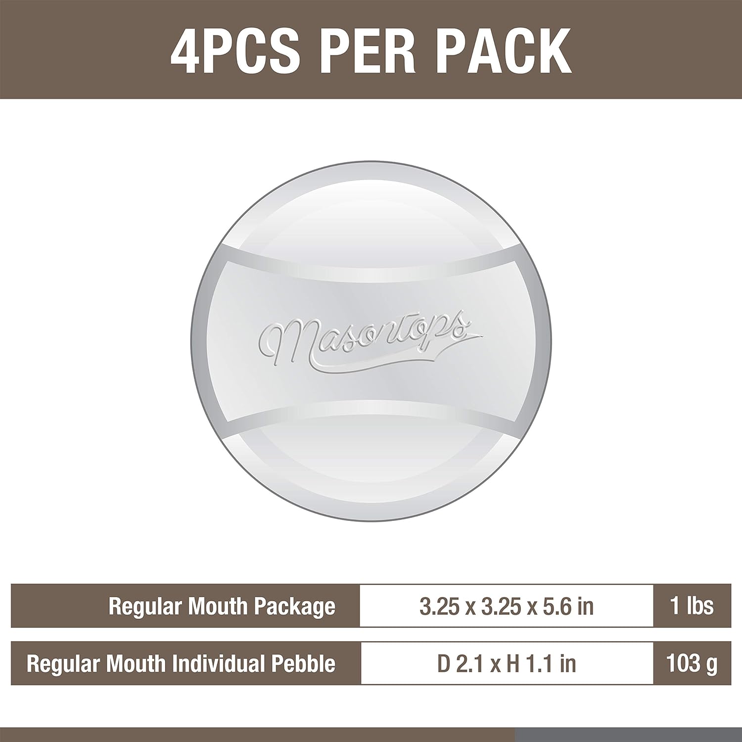 Pickle Pebble Glass Fermenting Weights - Pickling Fermentation Weight Set - Small Mouth Size For Mason Jar