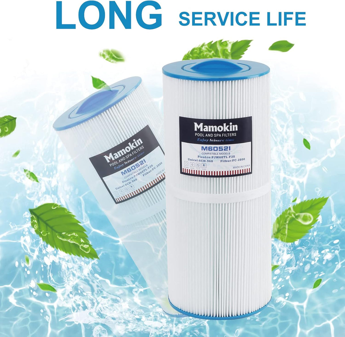 6CH-960 Spa Filter Replaces Jacuzzi Filters J-300 Series, 2 Pack