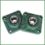 2Pcs UCF205-16 Square Base Block Mounted Bearing 1In Bore 4 Bolt