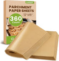360Pcs Unbleached Parchment Paper Sheets, 12 x 16 Inch