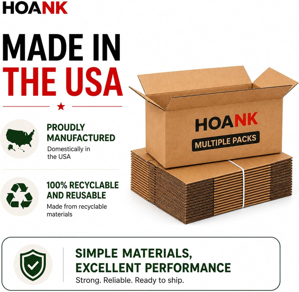 12"L x 10"W x 8"H Shipping Boxes, 25-Pack, Corugated White Cardboard