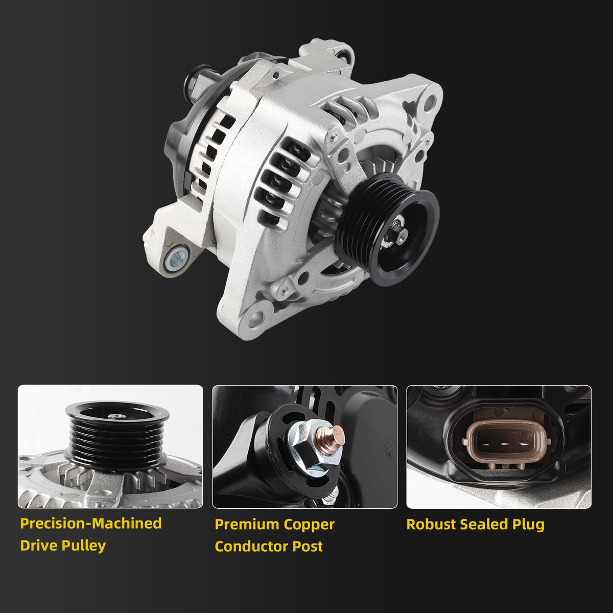 Dasbecan 37300-2G061 150Amp Alternator Compatible with 2016-2020 Kia Optima