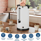 100 Cup Coffee Urn, 14 l Large Commercial Coffee Maker