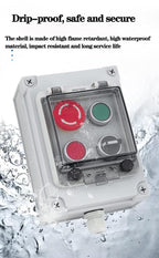 Red Stop Green Start Momentary Push Button Box IP67 22mm with Safety Cover