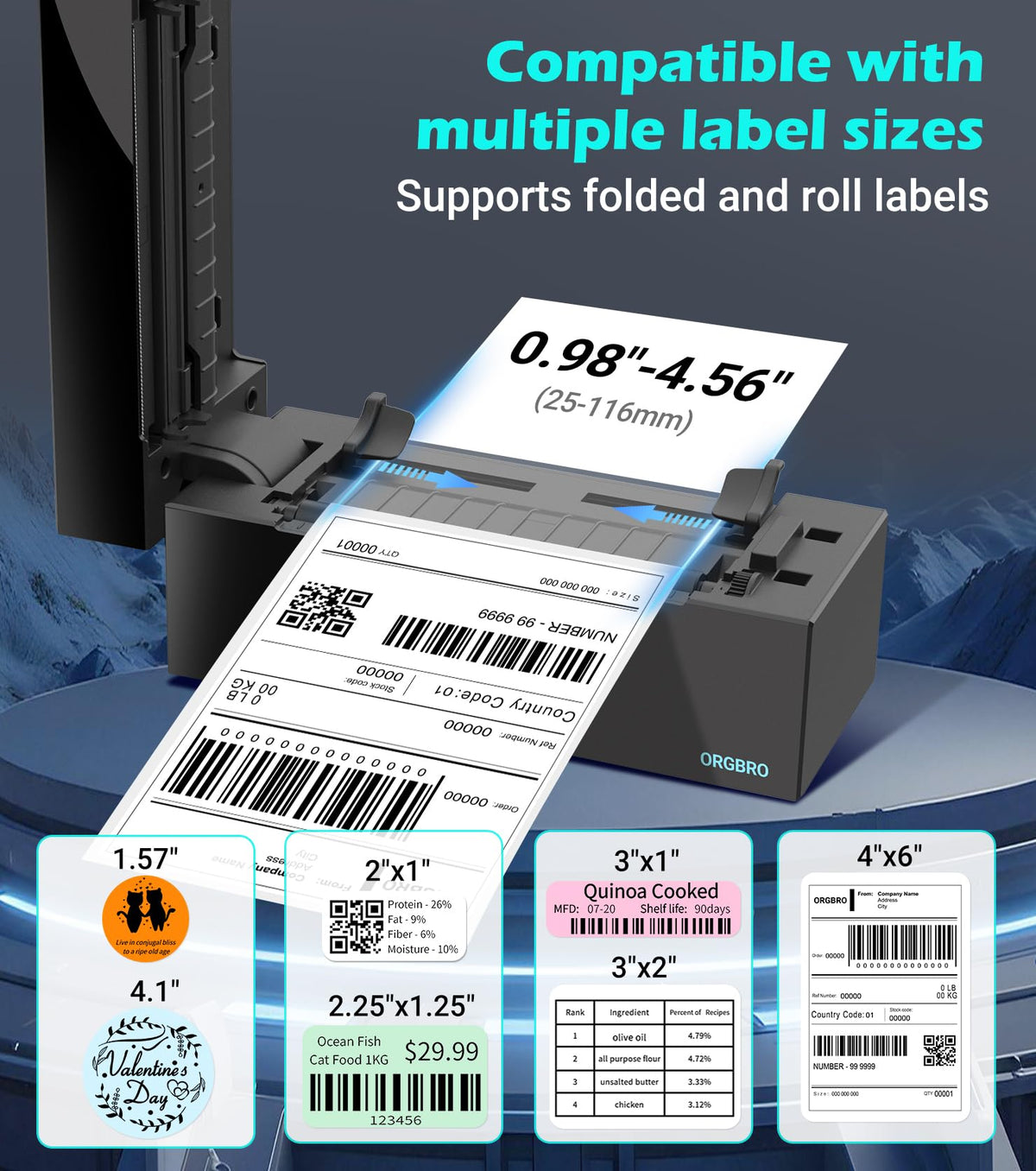 Thermal Shipping Label Printer, 4x6 Bluetooth Label Maker