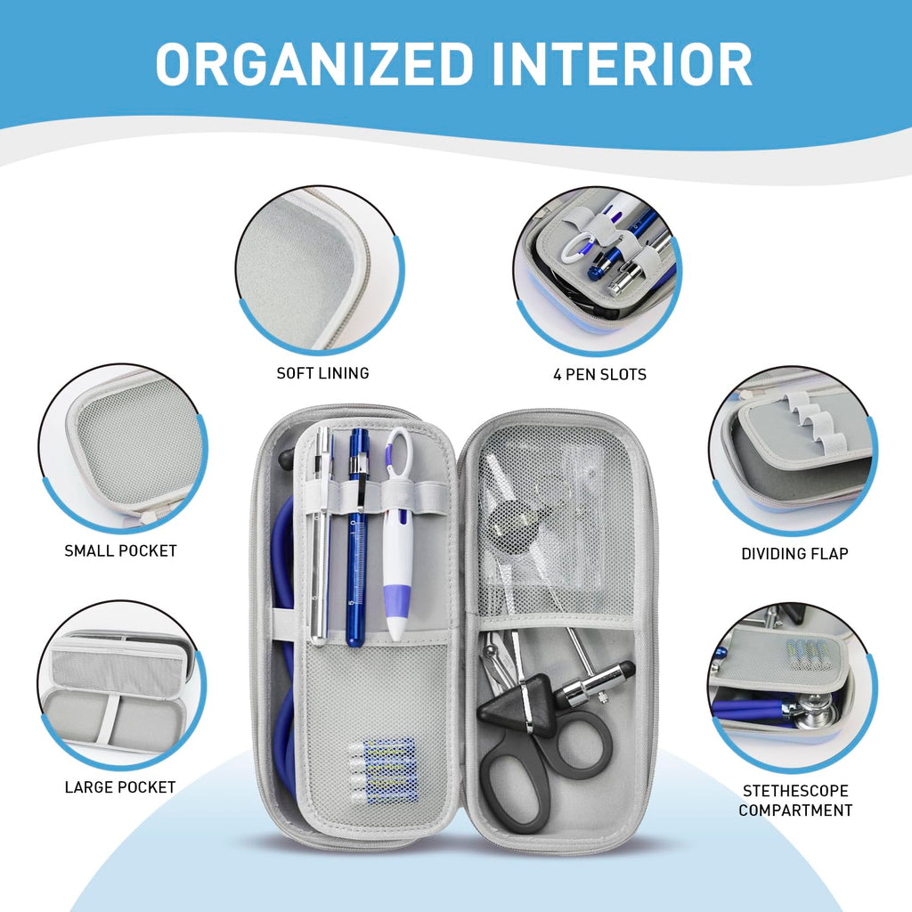 13 Pcs Stethoscope Case Kit, Supplies Inclued, Perfect Nurse Gift Include Stethoscope, Medical Scissors, Penlights