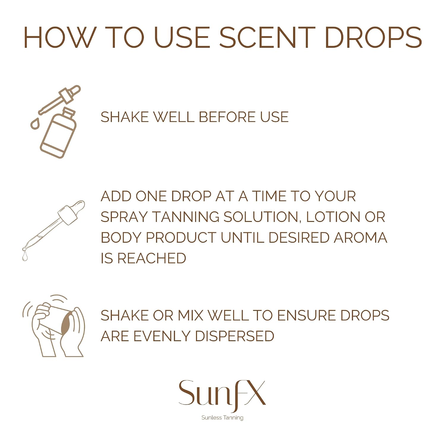 Scent Drops - Sunless Tanning Fragrance Additive, Spray Tan Solution Scent Booster, Tanning Drops Add-In for Self