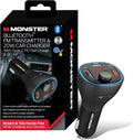 Monster Bluetooth FM Transmitter for Car Cigarette Lighter with 20W QC3.0 USB A & USB C PD Charger, Bass Boost