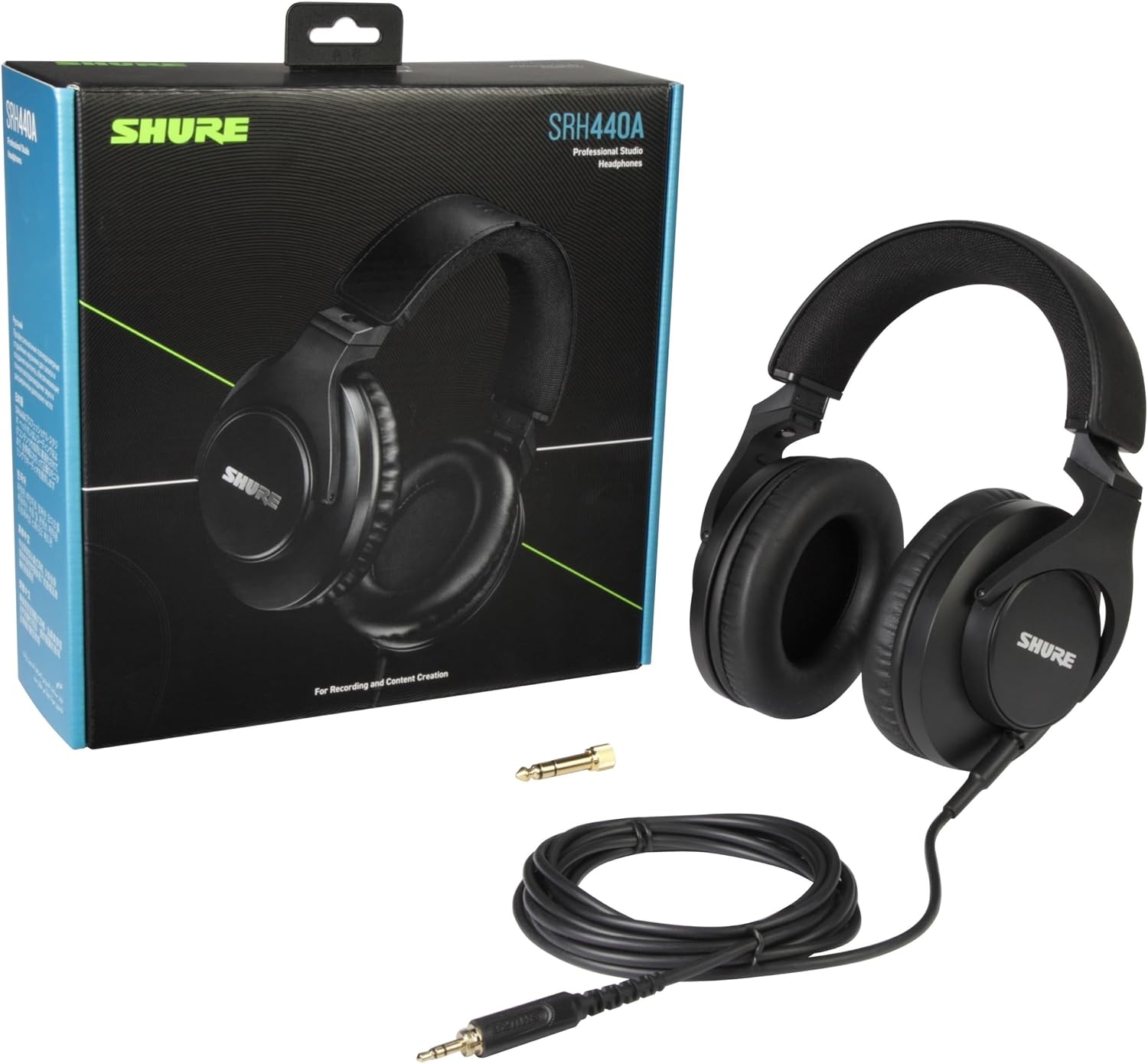 SRH440A Over-Ear Wired Studio Headphones for Recording | Studio-grade closed-back headphones with enhanced frequency