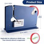 Steel Tape Bag Sealer with 2 Bag Sealing Tape, Plastic Bag Sealer Poly Bag Sealer for Meat Cake Bread Icing, Heavy