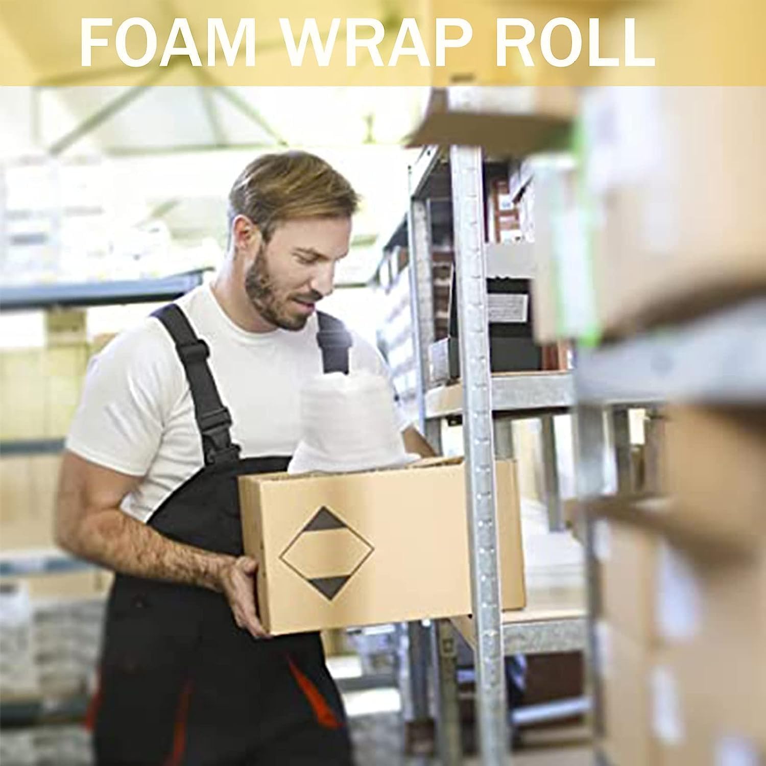 12"x 70' Foam Wrap Rolls for Moving Packing Foam Roll Packing Materials Shipping Packing Moving Supplies, Thick