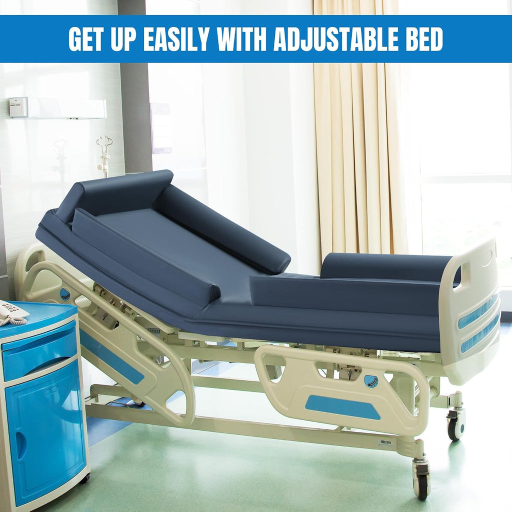 6" Thickness 5-Zone Memory Foam Hospital Bed Mattress with Side Guards 76"x36", Thick FDA Registered Medical Mattress