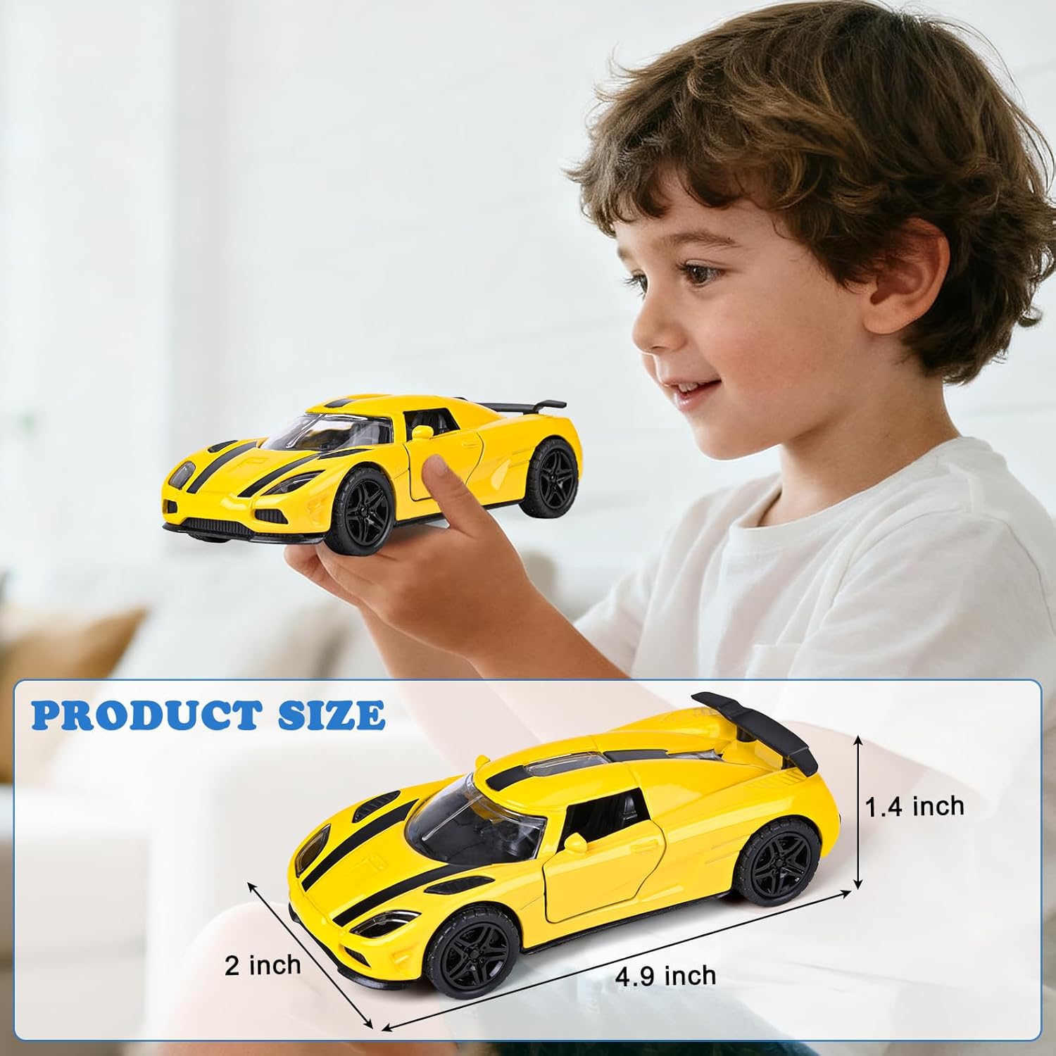 Metal Diecast Cars Toy,1:36 Pull Back Toy Cars with Opening Doors,4 Pack | Kid Race Cars Toys Set,Boy Model Toy Car