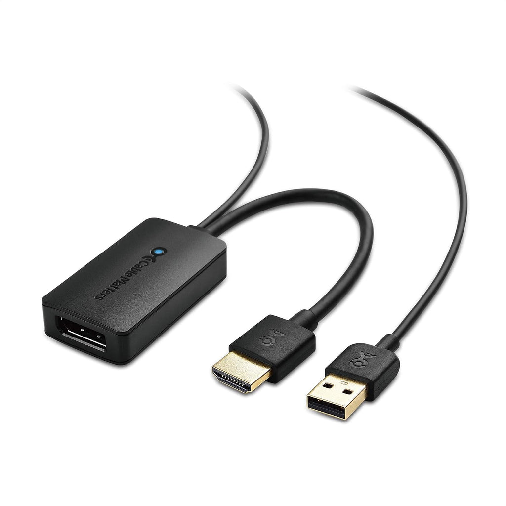 HDMI to DisplayPort Adapter, Active HDMI to DP, 4K@30Hz | Unidirectional, HDMI Source to DisplayPort Monitor Only