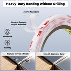 3M Double Sided Tape Heavy Duty 2''x15.4Ft White