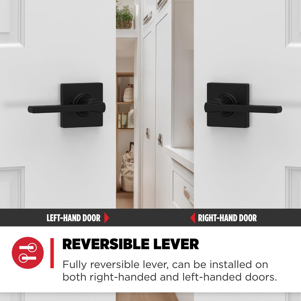 Casey Dummy Door Lever, Matte Black