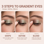 Eyeshadow Stick.Two Tone Glitter Eyeshadow Stick.Earthy Sage