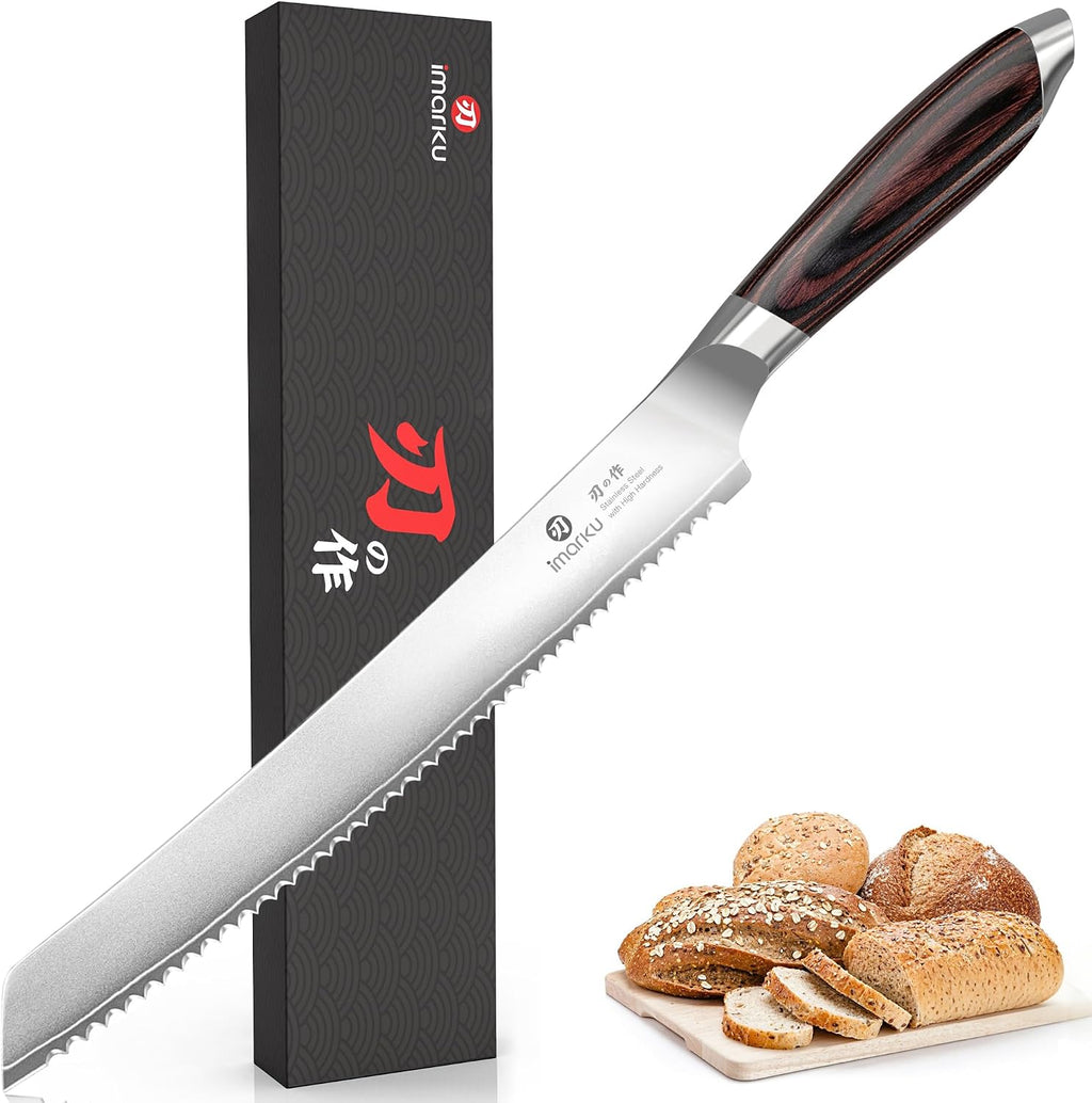 Bread Knife 10 Inch,Japanese Professional Grade Serrated Bread Knife
