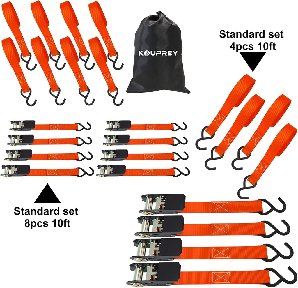Ratchet Straps,Ratchet Tie Downs，Orange-standard-10ft：4