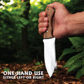 Fixed Blade Hunting Tracker Knife, Stainless Steel Blade Bushcraft Knife, Scout Carry Knives with Leather Sheath