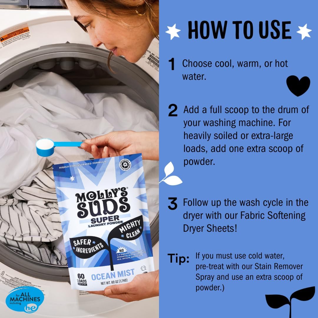 Super Powder Detergent | Extra Strength Laundry Soap, Stain Fighting | Sensitive Skin | Simple, Effective Ingredients